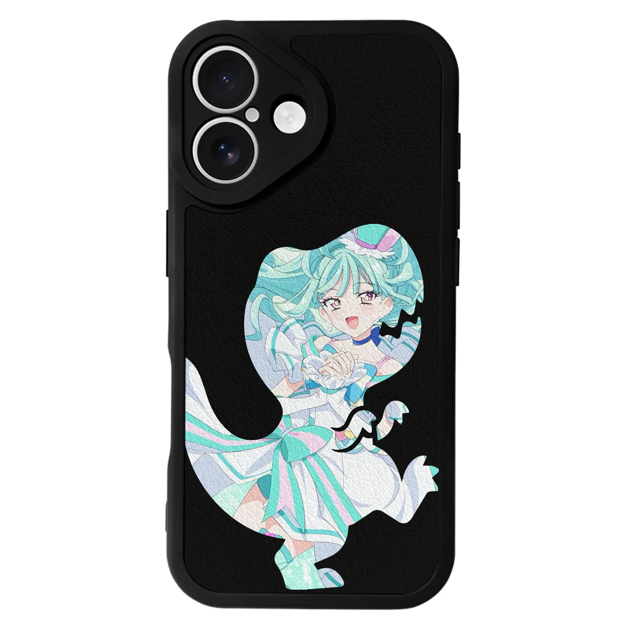 わんだふるぷりきゅあ グッズ 猫屋敷まゆ - IPhone 16シリーズ対応 ・ シリコンスマホケース ・ レザー調 ・ 高精度フィット ・ 耐衝撃 ・ ワイヤレス充電対応 ・ 精密カット